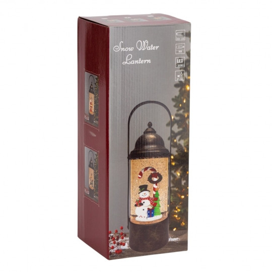 Ліхтар з підсвіткою та музикою Snowman