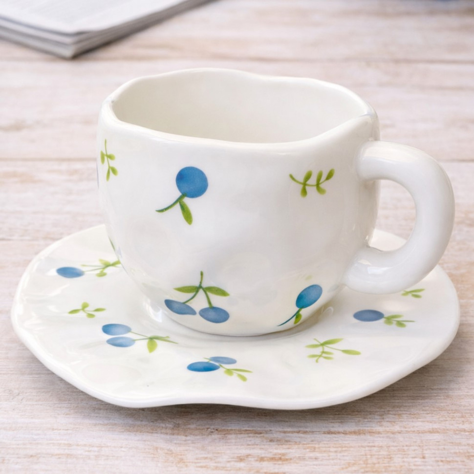 Чашка з блюдцем Plum