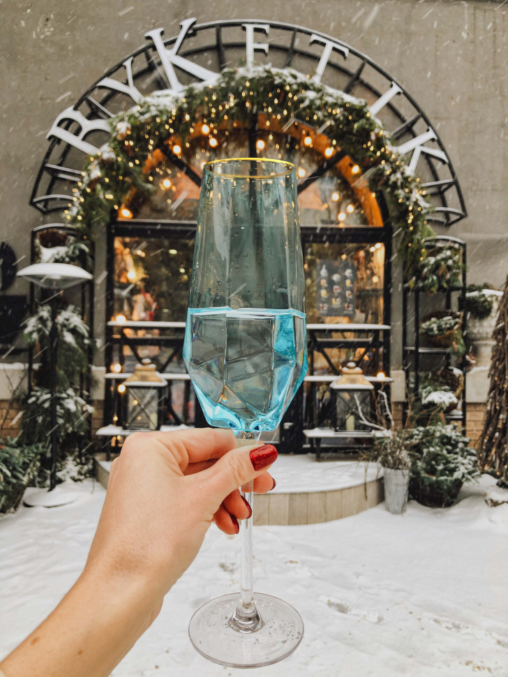 Келих для шампанського Blush blue