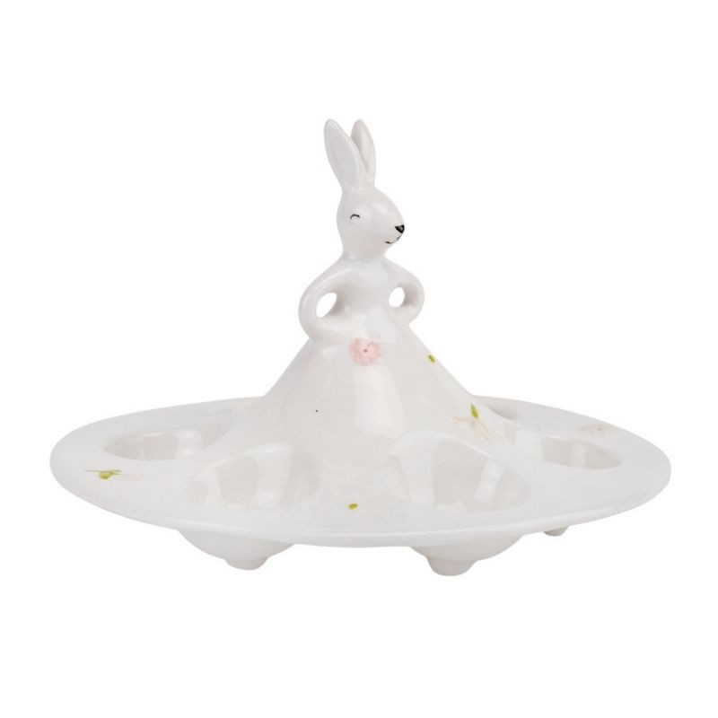 Подставка для 6 яиц White rabbit in the garden