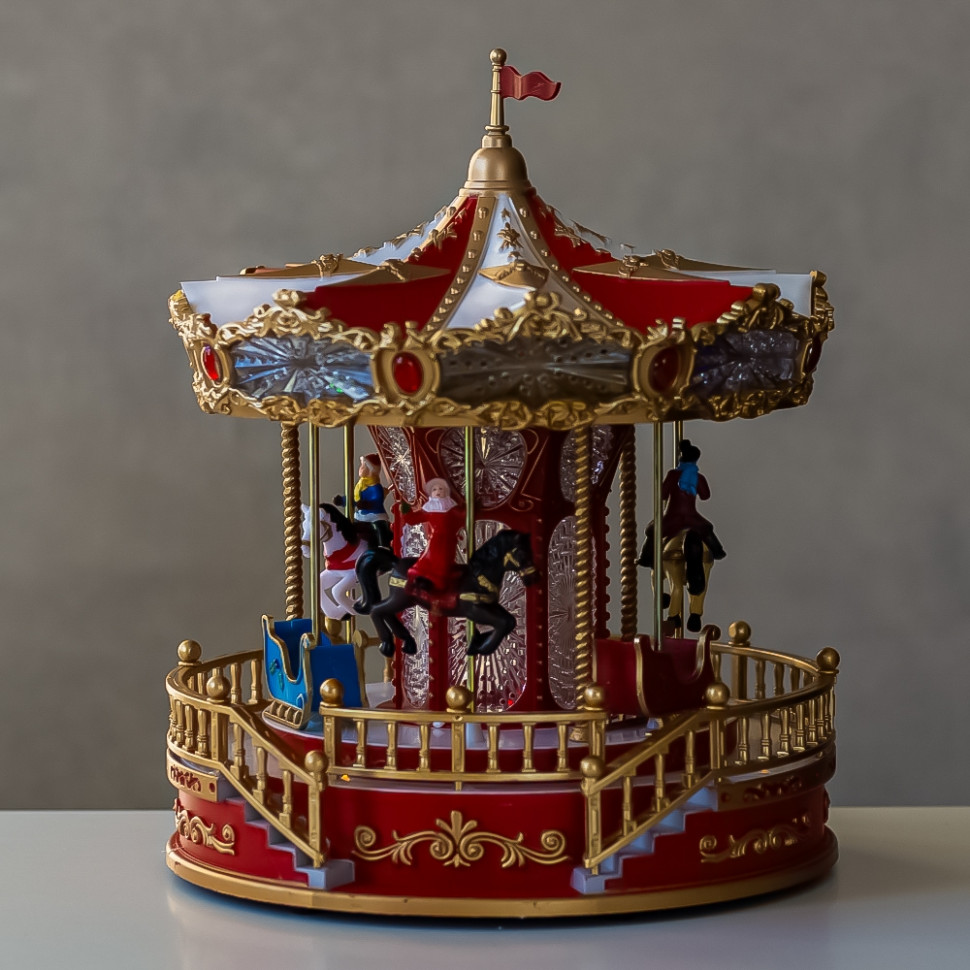 Новогодняя карусель с подсветкой и музыкой Fairytale whirlpool