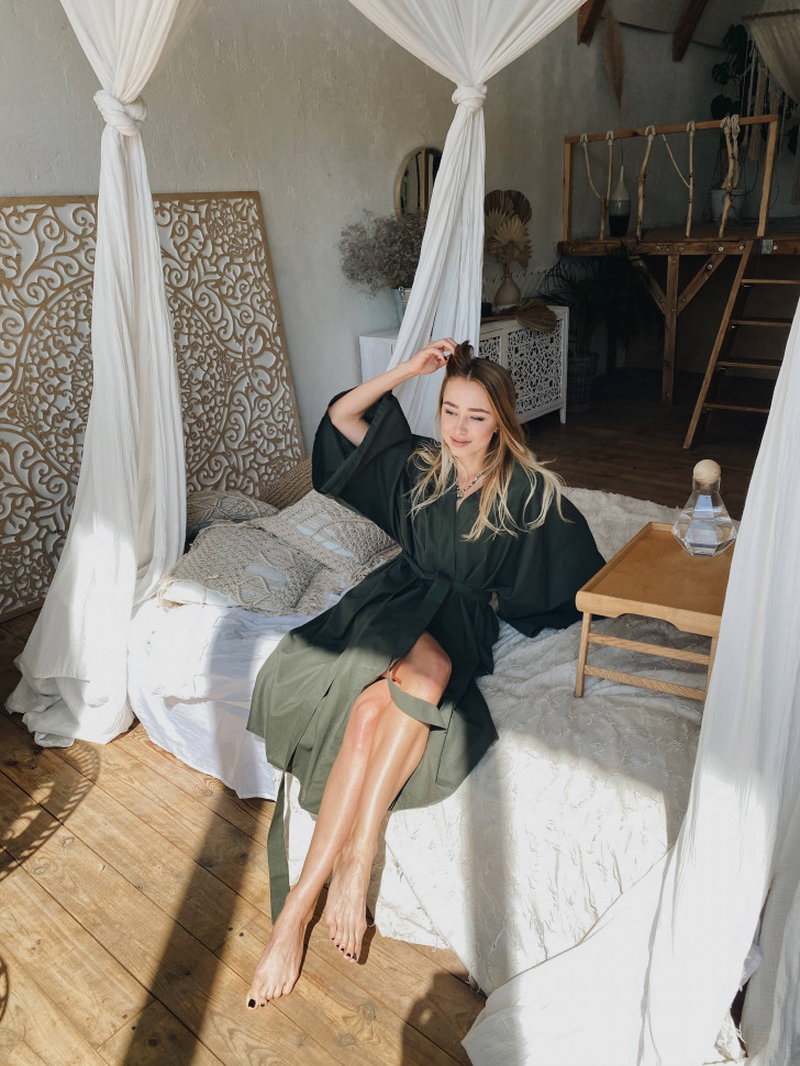 Халат-кимоно Mekong Green