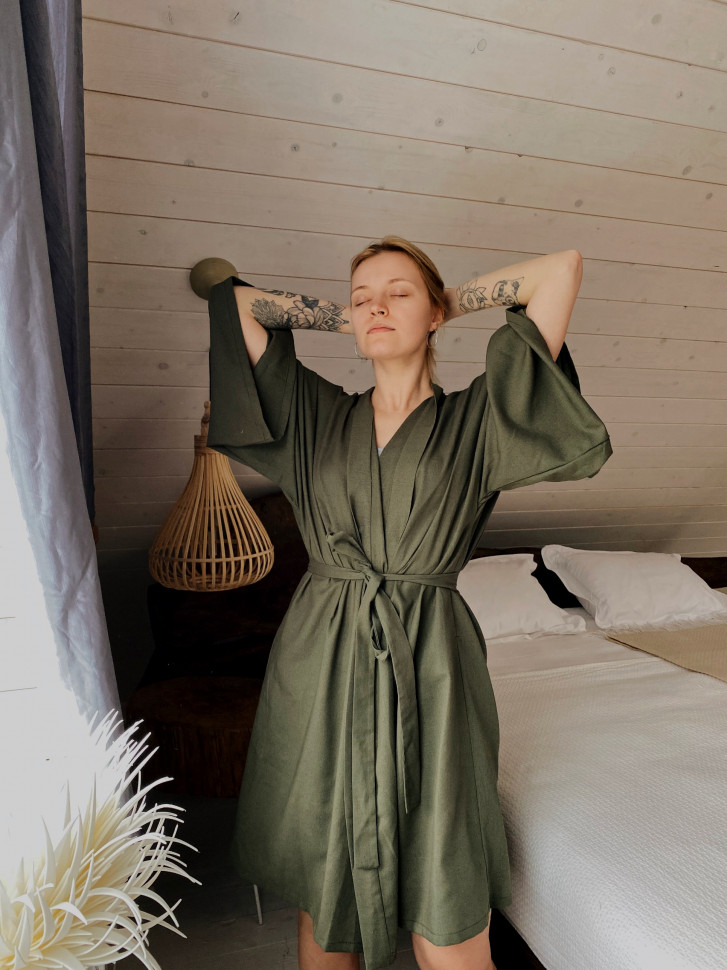 Халат-кимоно Mekong Green