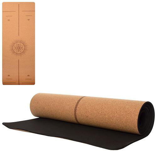 Пробковий килимок для йоги Fitness