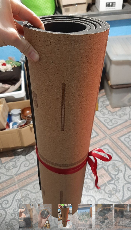 Пробковый коврик для йоги Fitness