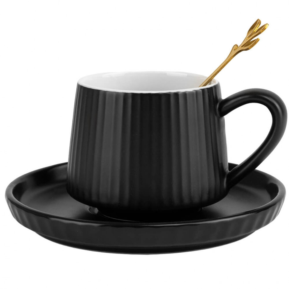 Чашка керамічна з блюдцем Farfo