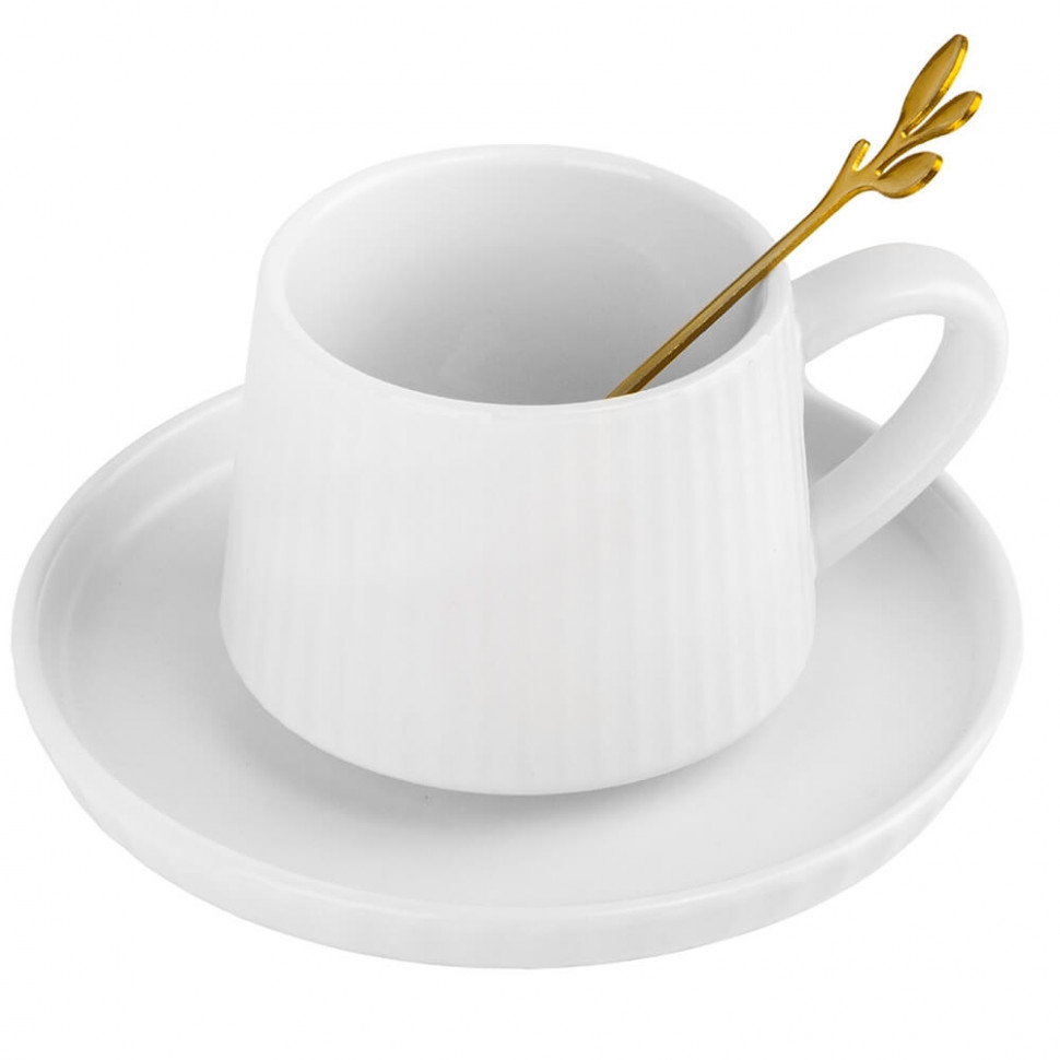 Чашка керамічна з блюдцем Farfo