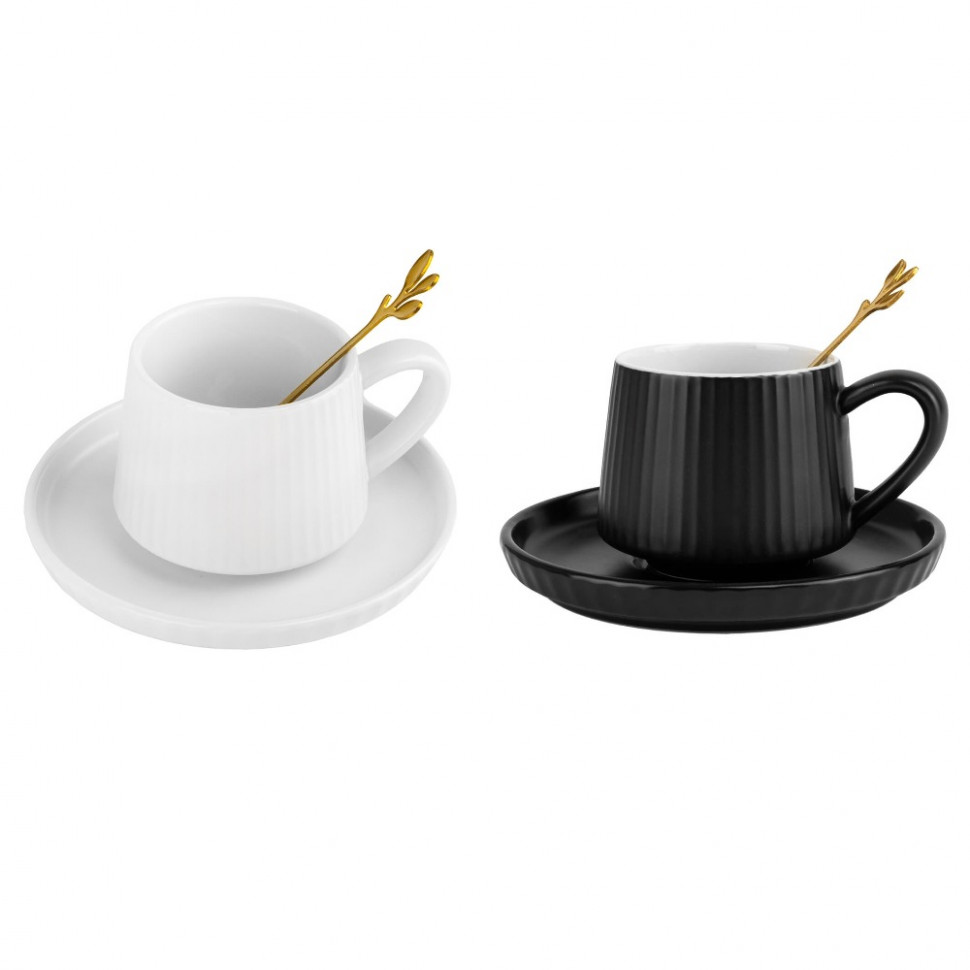 Чашка керамічна з блюдцем Farfo