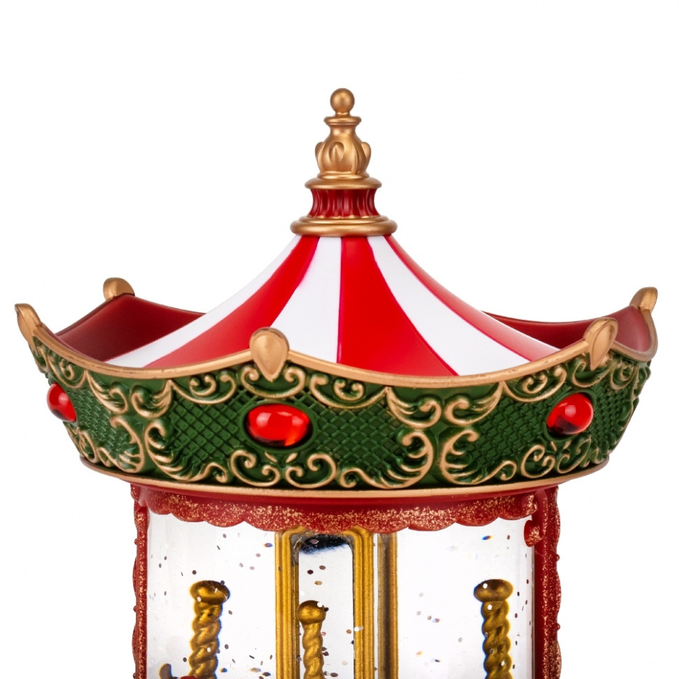 Фонарь с подсветкой и музыкой Christmas carousel