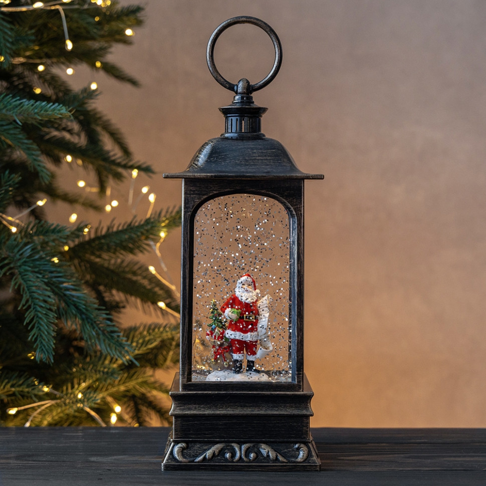 Фонарь с подсветкой и музыкой Santa and New Year's miracles