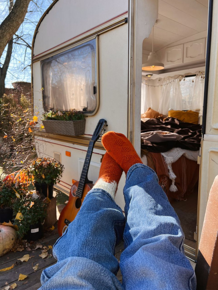 В'язані шкарпетки Wzutti Soft (Світло-коричневі)