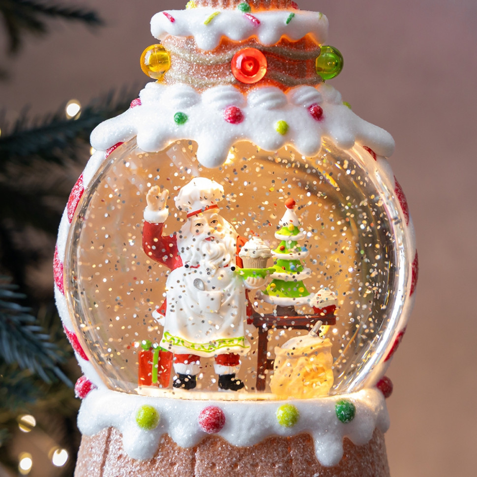 Ліхтар з підсвіткою та музикою Sweet Christmas with Santa