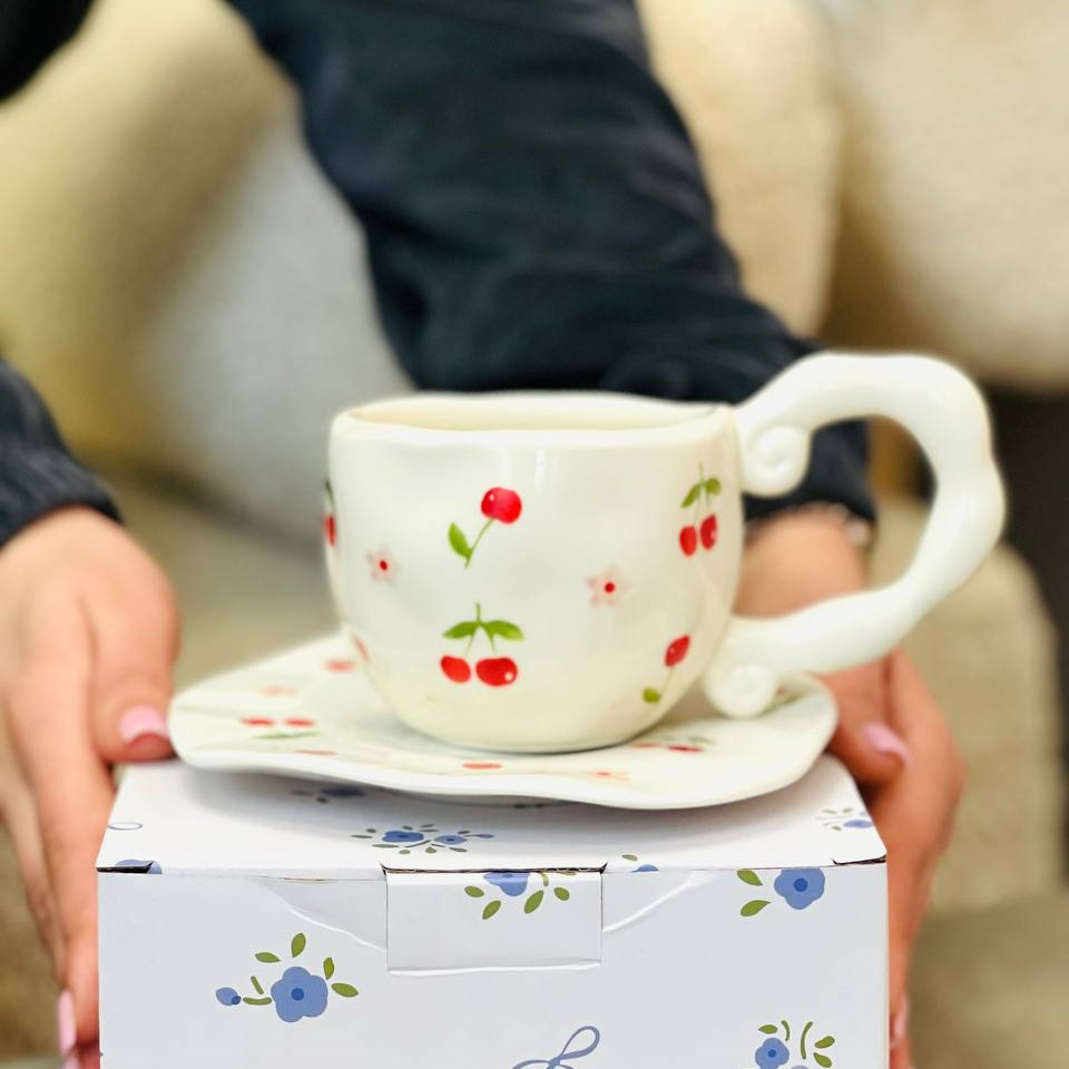 Чашка с блюдцем Cherrie garden