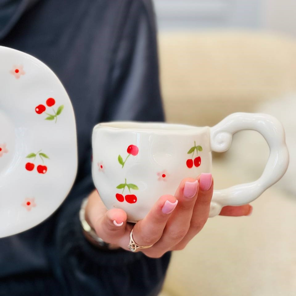 Чашка с блюдцем Cherrie garden