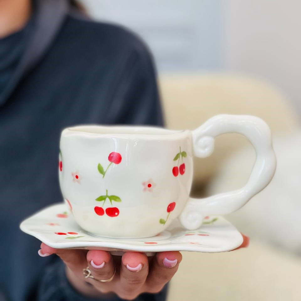 Чашка с блюдцем Cherrie garden