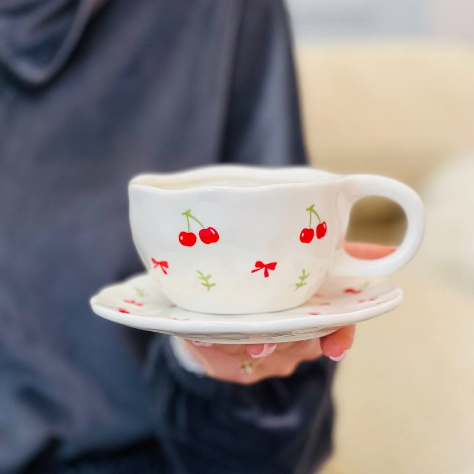 Чашка с блюдцем Mon cher