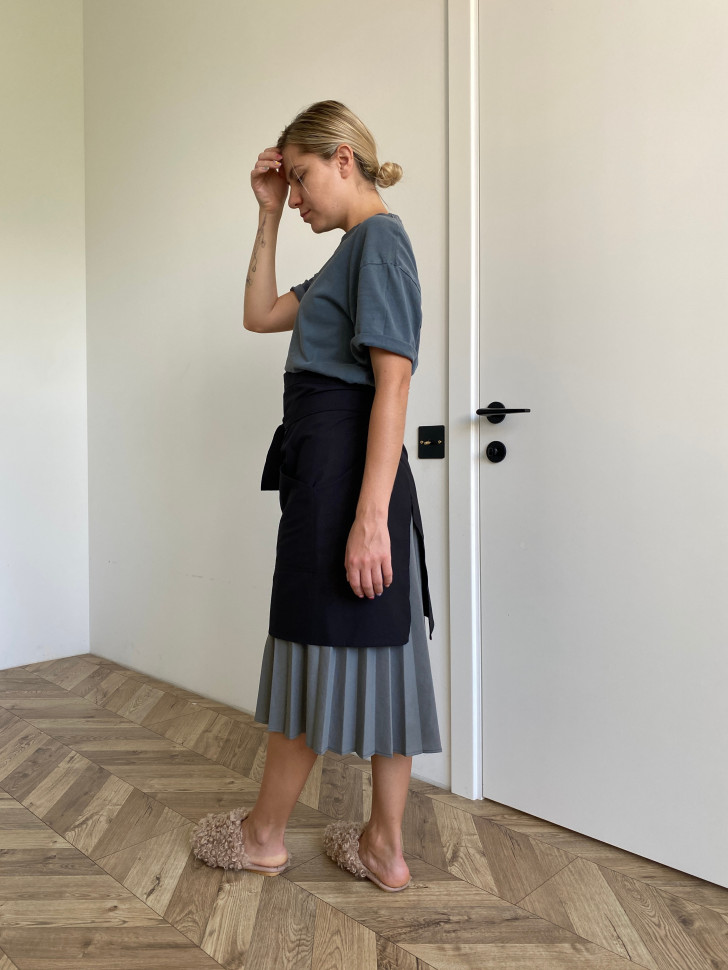 Лляний фартух Grass Black