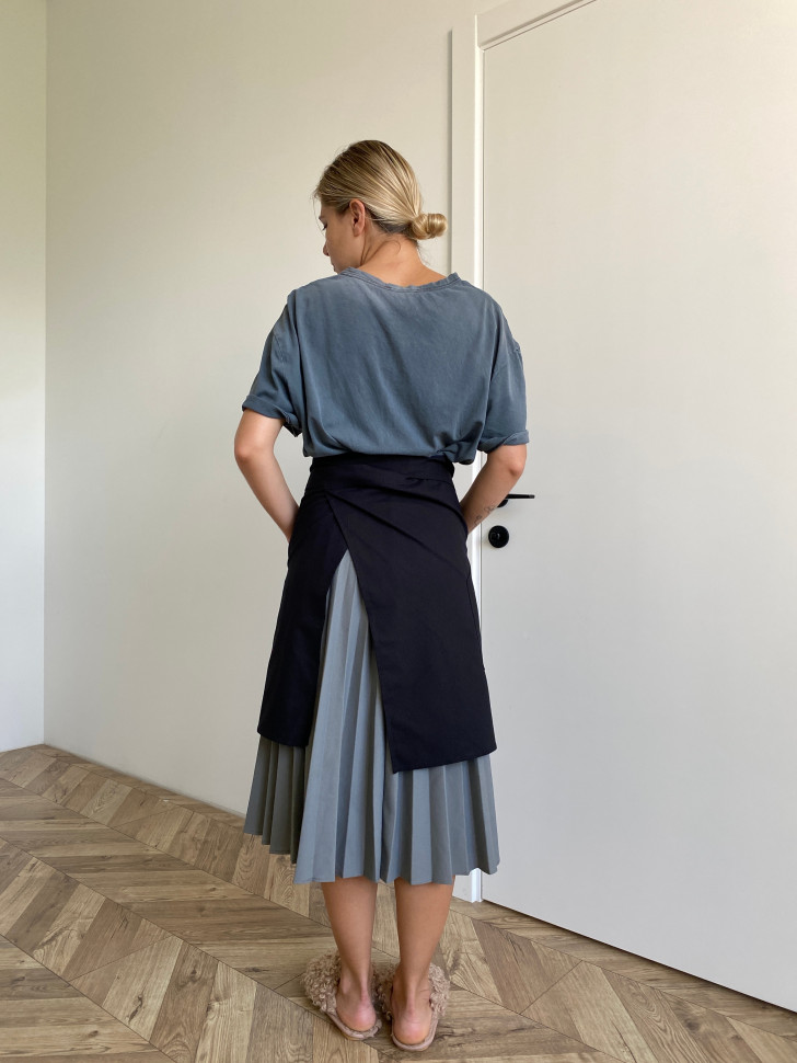 Лляний фартух Grass Black