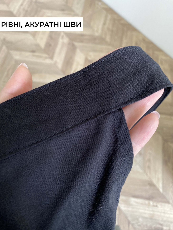 Лляний фартух Grass Black