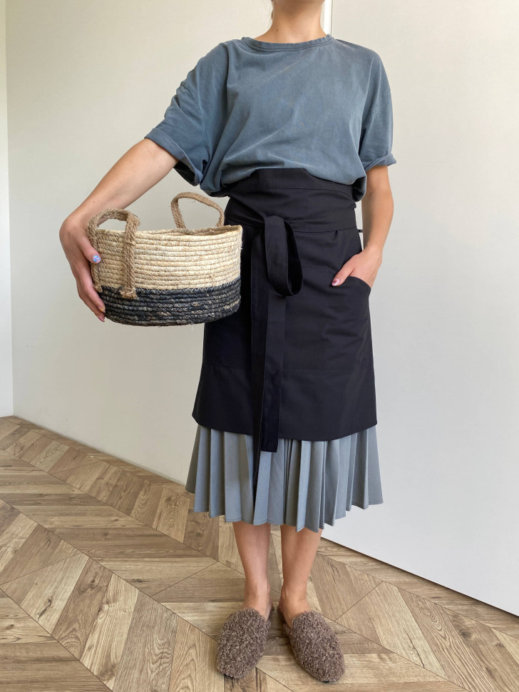 Лляний фартух Grass Black