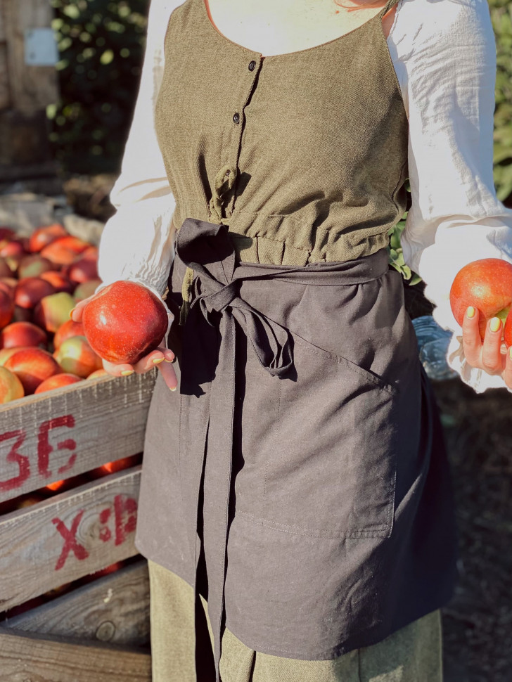 Лляний фартух Grass Black