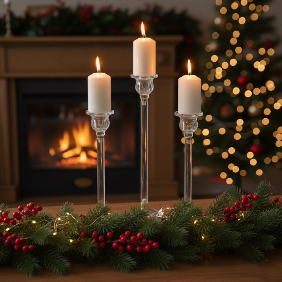 Набір підсвічників Light of transparency 3 шт