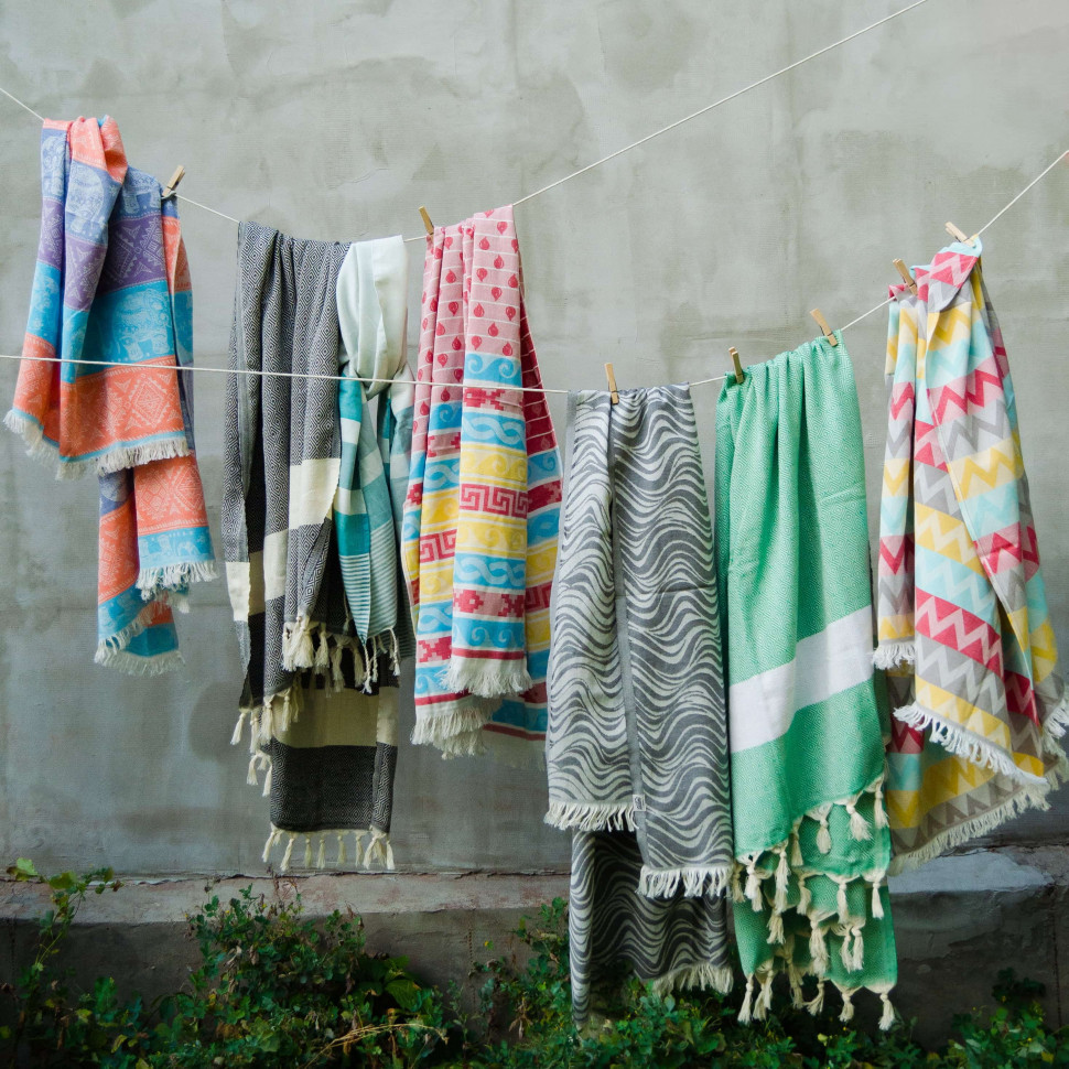 Жакардовий пляжний рушник Kitto