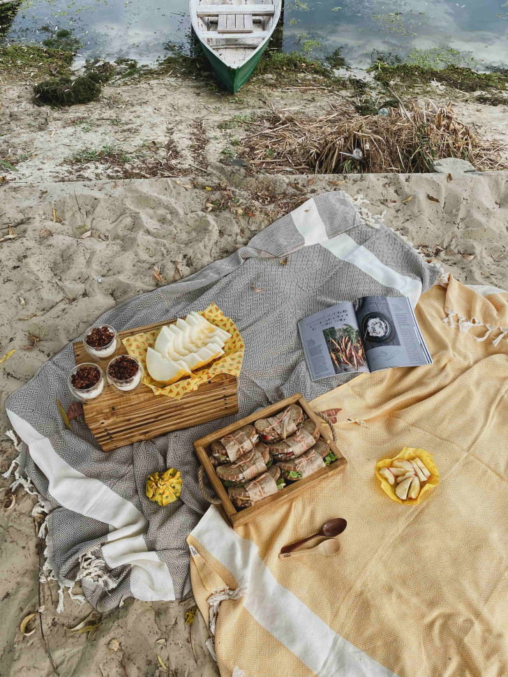 Жакардовий пляжний рушник Kitto