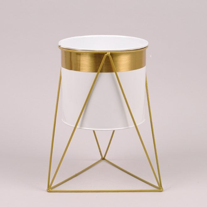 Металеве кашпо на підставці Delta