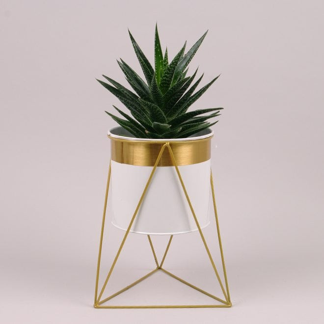 Металеве кашпо на підставці Delta