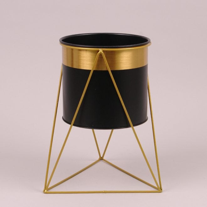 Металеве кашпо на підставці Delta