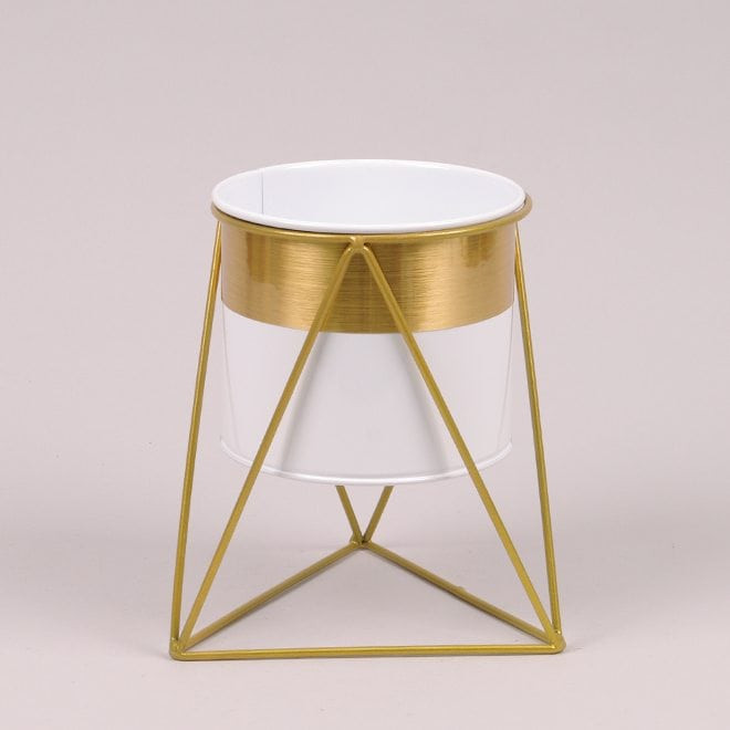 Металеве кашпо на підставці Delta