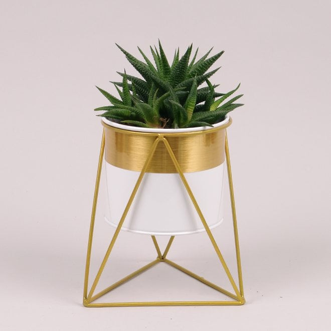 Металеве кашпо на підставці Delta