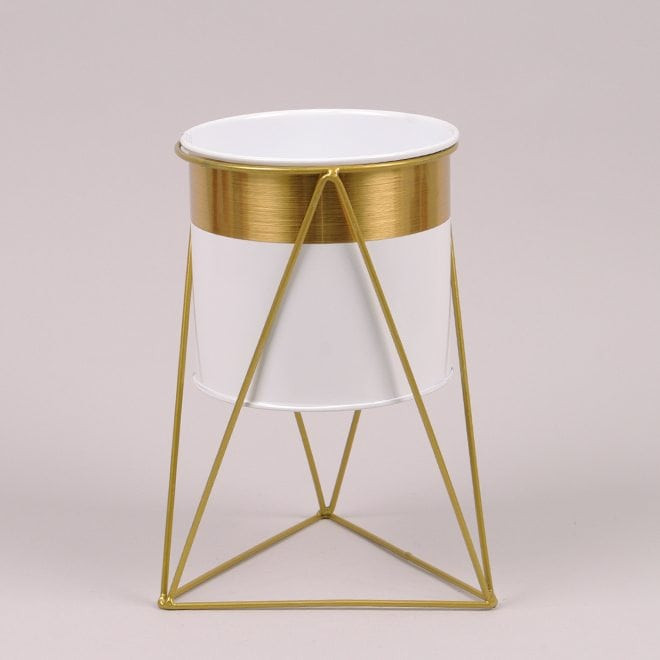 Металеве кашпо на підставці Delta