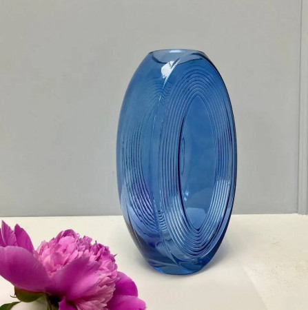 Стеклянная ваза Crystal овальная