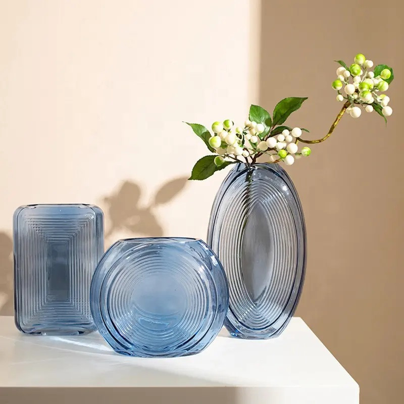 Стеклянная ваза Crystal овальная