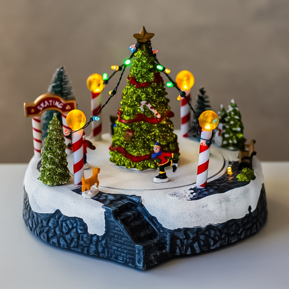 Новорічна карусель з підсвіткою та музикою Christmas tree