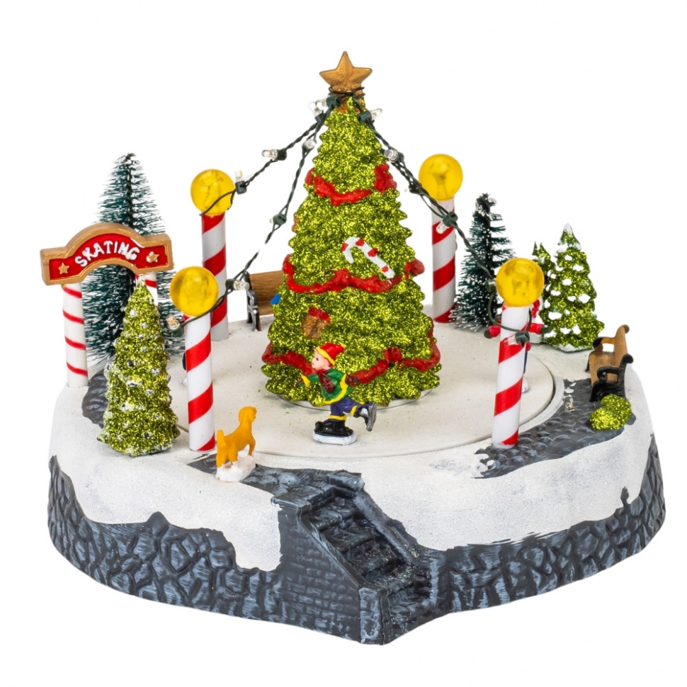 Новорічна карусель з підсвіткою та музикою Christmas tree