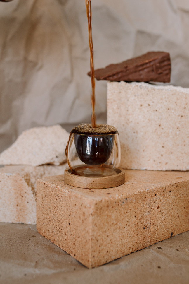 Стеклянный стакан с подставкой Ristretto 