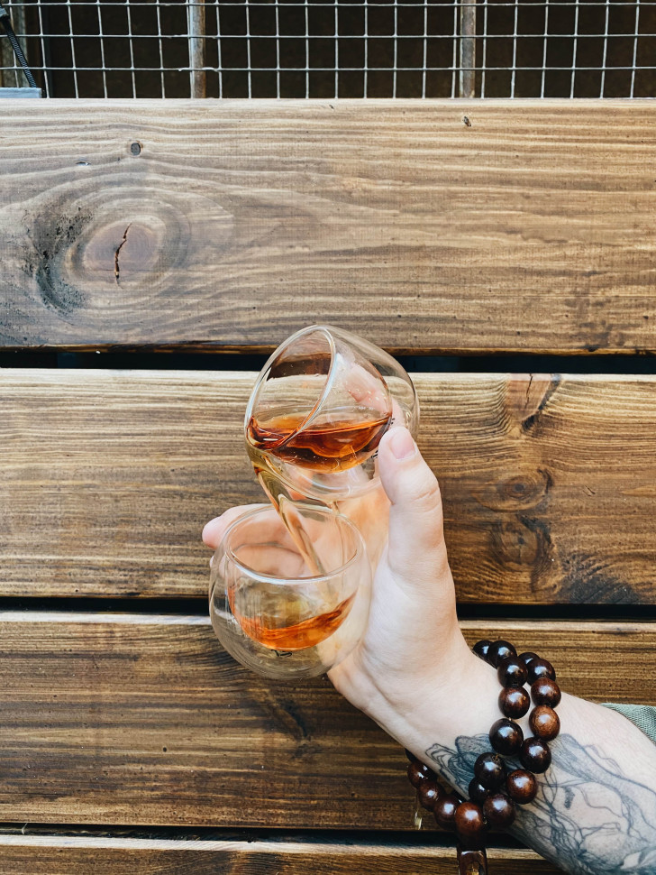 Стеклянный стакан с подставкой Ristretto 