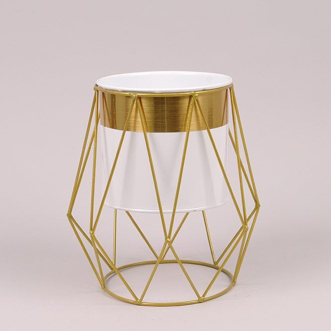 Металеве кашпо на підставці  Rhombus