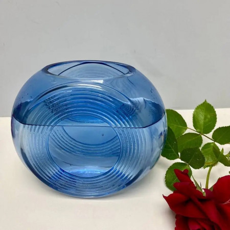 Стеклянная ваза Crystal круглая