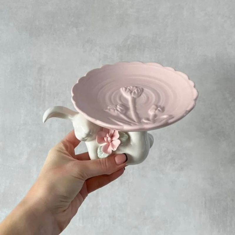 Подставка Rabbit with a flower комплект 2 шт