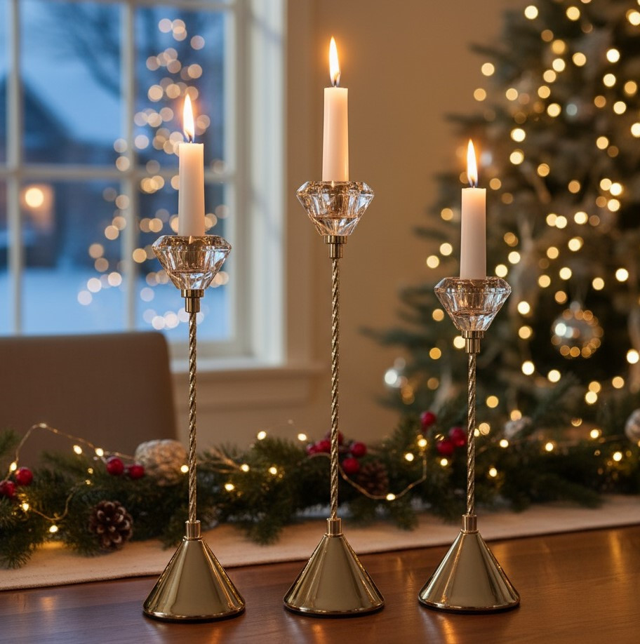 Набір підсвічників Crystal crown 3 шт