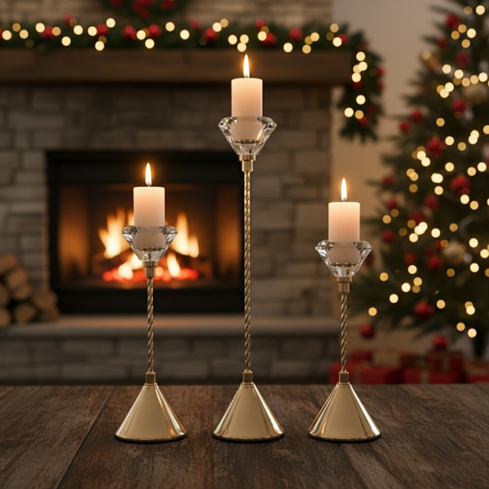 Набір підсвічників Crystal crown 3 шт