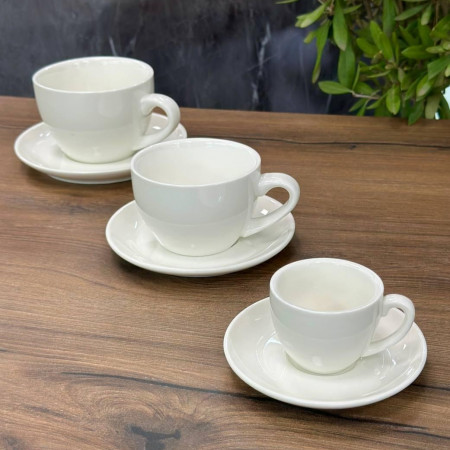 Набор чашек с блюдцами White Summer 6 шт 