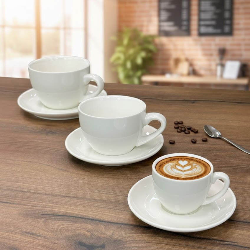 Набор чашек с блюдцами White Summer 6 шт 