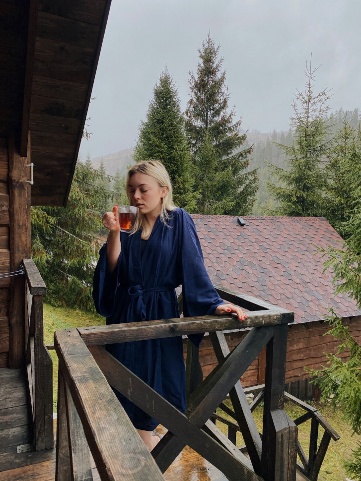 Халат-кимоно Mekong Dark blue