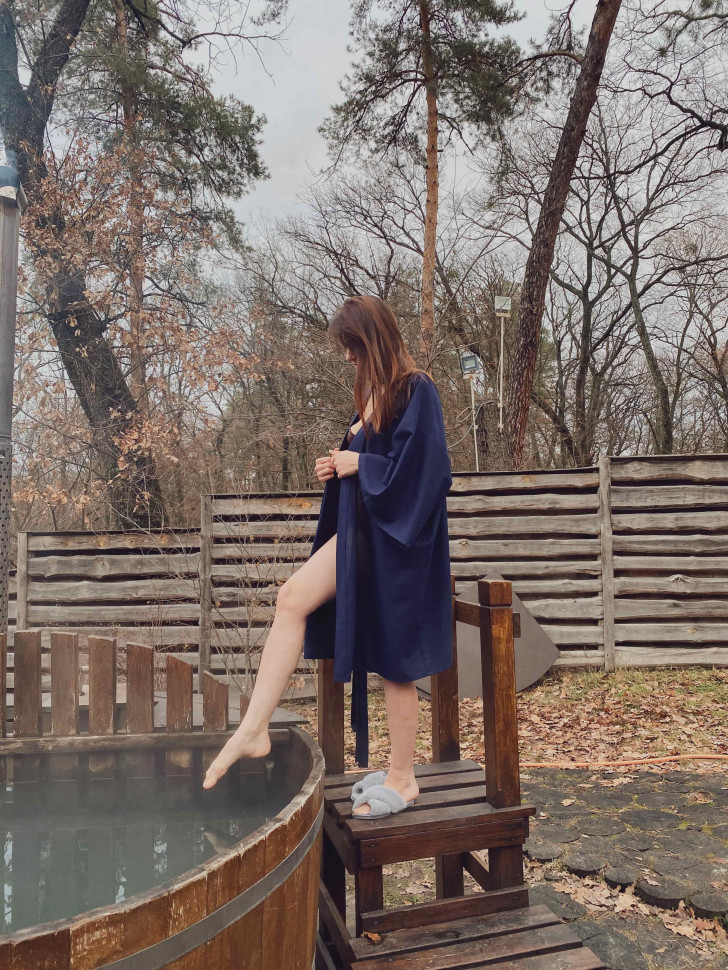 Халат-кимоно Mekong Dark blue