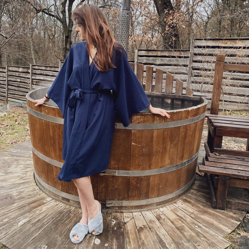 Халат-кимоно Mekong Dark blue